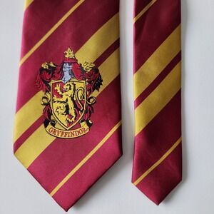Harry Potter Gryffindor Necktie  Tie upMaroon Gold Striped Crest Wizarding World